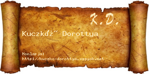 Kuczkó Dorottya névjegykártya