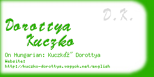 dorottya kuczko business card